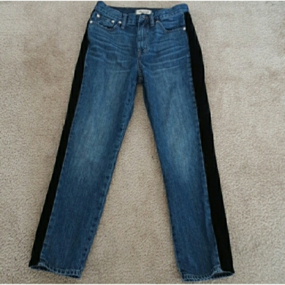 MADEWELL the perfect vintage Jean velvet tuxedo Stripe edition. Size 26 - Picture 4 of 15